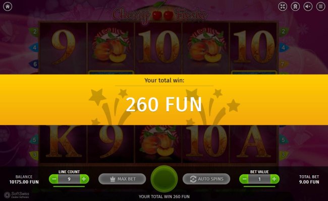 Free Spins feature pays out a total of 260 coins. by Free Slots 247