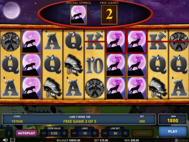 Free Slots 247 - An 1800 coin jackpot triggered during the free games feature