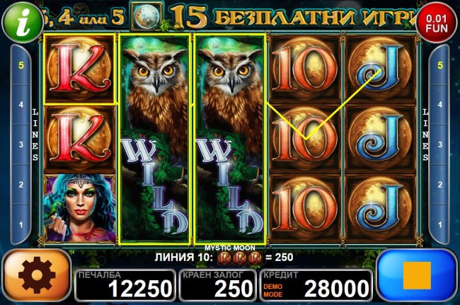 Stacked wilds on reels 2 and 3 leads to a big win during the free games feature. by Free Slots 247
