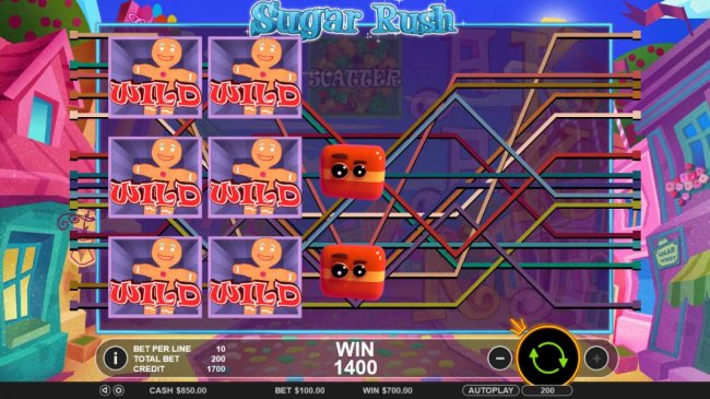 Free Slots 247 - A 1,400 coin big win triggered by multiple winning combinations.