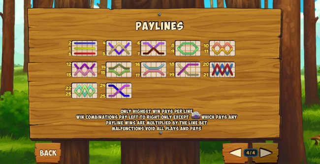 Payline Diagrams 1-25 - Free Slots 247