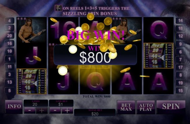 The bonus feature pays out a total of $800 for a big win! - Free Slots 247
