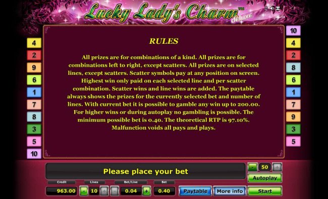 Free Slots 247 image of Lucky Lady's Charm Deluxe
