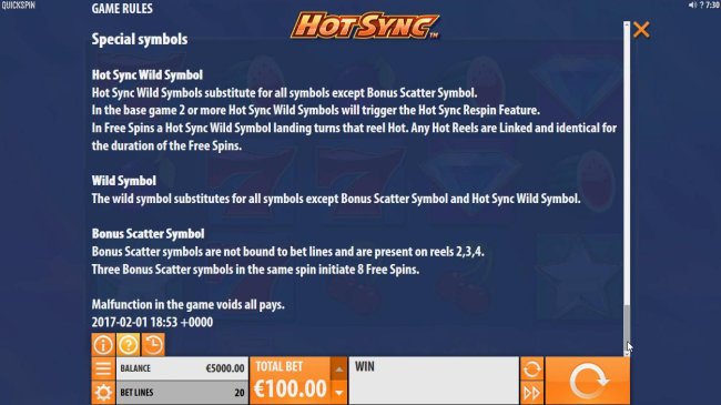 Hot Sync Wild and Wild Symbol Rules - Free Slots 247