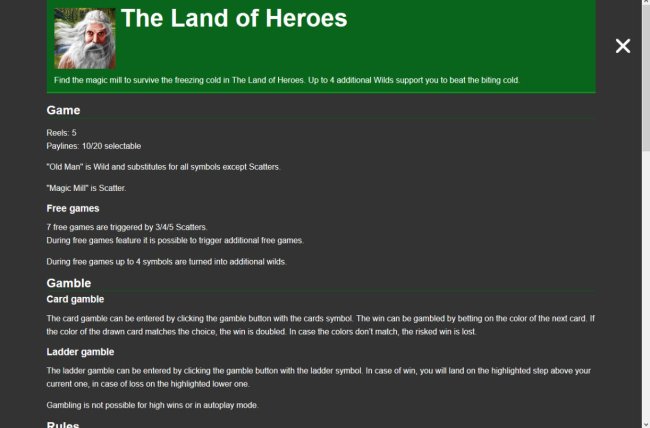 The Land of Heroes screenshot