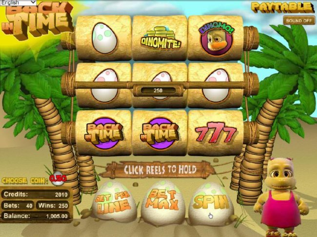 three of a kind triggers a 250 coin jackpot - Free Slots 247