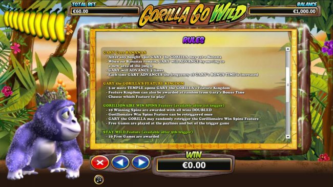 Gary Goes Bananas Rules and Feature Rules by Free Slots 247