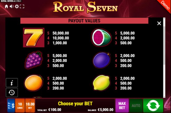 Royal Seven by Free Slots 247