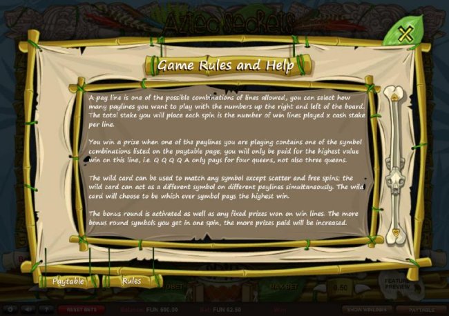Game Rules and Help - continued by Free Slots 247