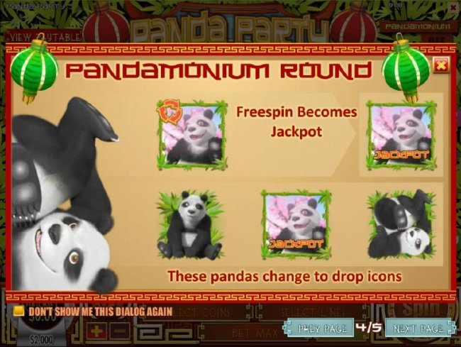 Freespin becomes jackpot. These pandas change to drop icons. by Free Slots 247