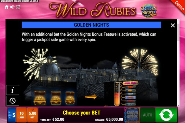 Wild Rubies Golden Nights Bonus by Free Slots 247