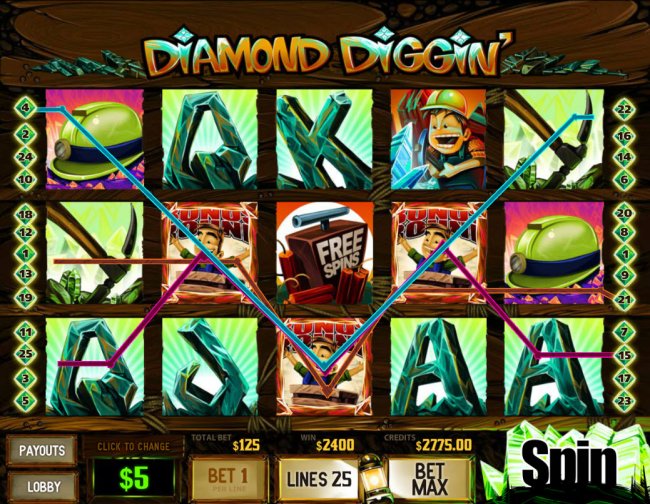 Diamond Diggin' by Free Slots 247