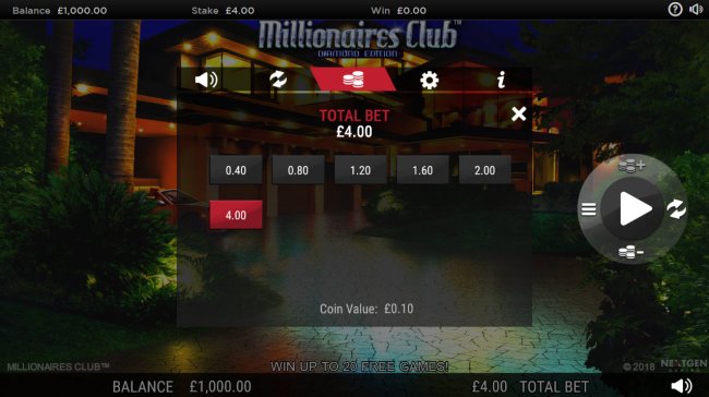 Free Slots 247 image of Millionaires Club Diamond Edition