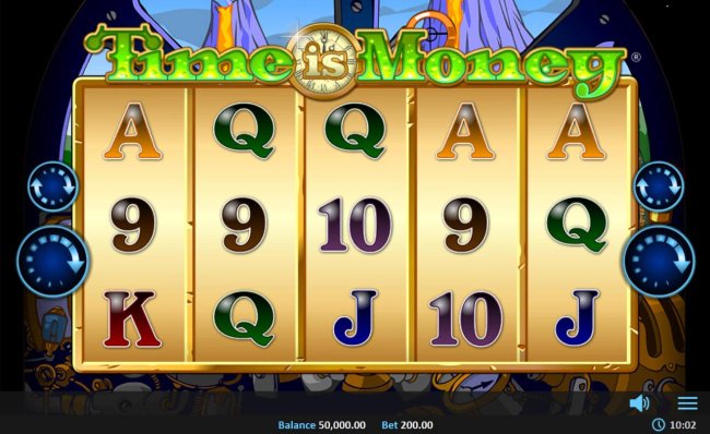 Main game board featuring five reels and 20 paylines with a $50,000 max payout. - Free Slots 247