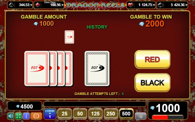 Free Slots 247 - Red or Black Gamble feature