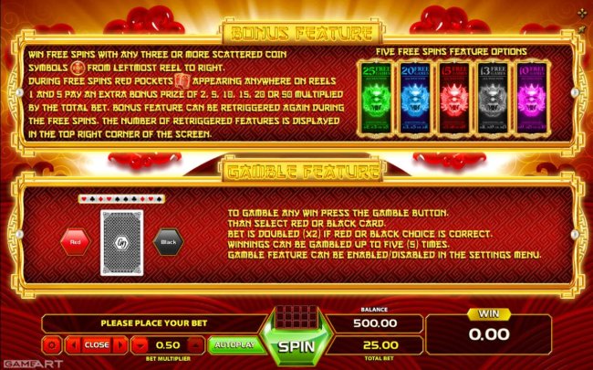 Free Slots 247 - Bonus Feature and Gamble Feature Rules