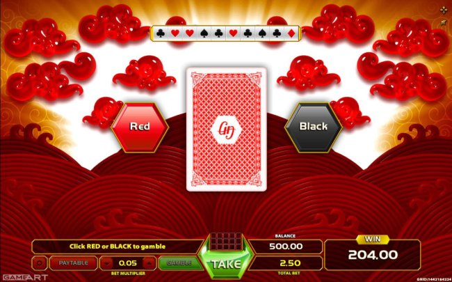 Gamble Feature - To gamble any win press Gamble then select Red or Black. - Free Slots 247