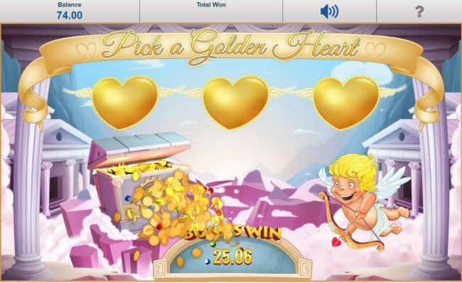 When Cupid shoots arrows into the treasure chest, a cash prize is revealed. by Free Slots 247