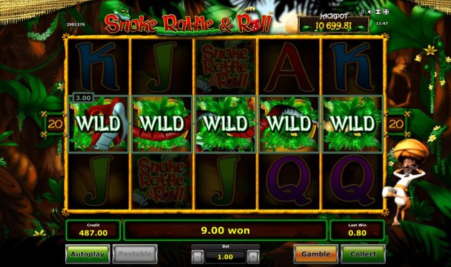 Expanded wild triggers multiplie winning paylines - Free Slots 247