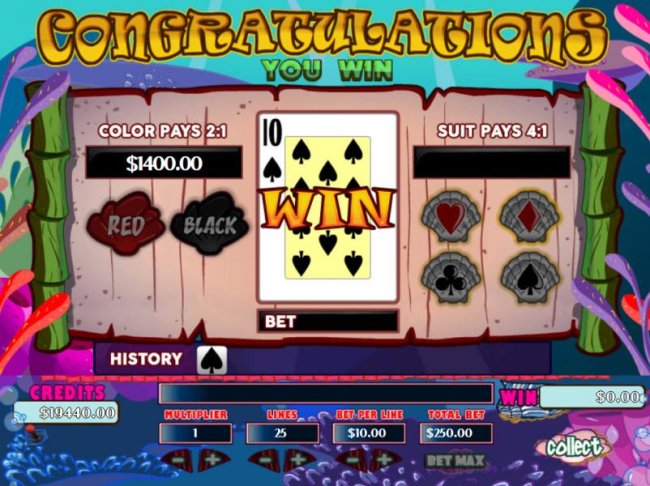 Gamble feature win pays out a whopping $1,400 big win! by Free Slots 247