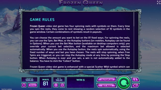 Frozen Queen by Free Slots 247