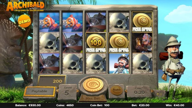 Free Slots 247 image of Professor Archibald and the Catacombs of Easter Island