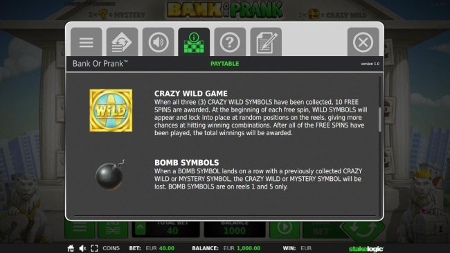 Crazy Wild Game Rules and Bomb Symbols Rules - Free Slots 247