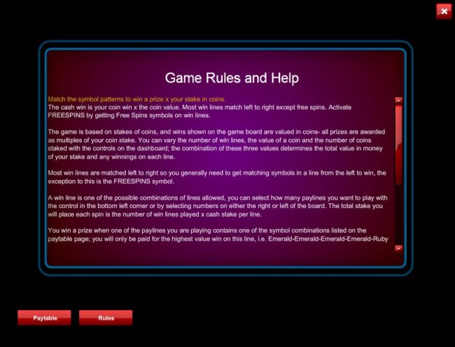 General Game Rules - Casino Bonus Lister