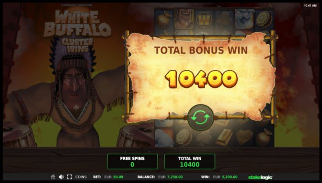 White Buffalo Cluster Wins by Free Slots 247