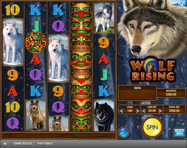 Free Slots 247 - main game board featuring five reels and 100 paylines