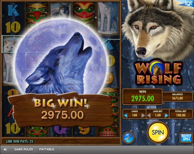 a pair of stacked wilds triggers multiple five of a kind leading to a $2975 big win by Free Slots 247