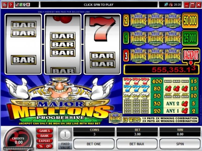 Free Slots 247 image of Major Millions 3 Reel