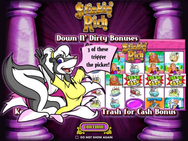 Trash for Cash Bonus - 3 trash for cash symbols triggers the picker! - Free Slots 247
