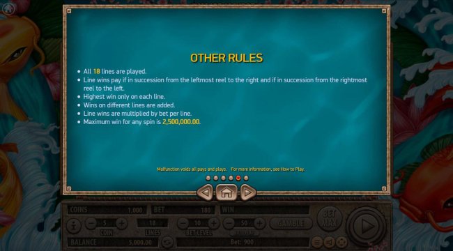 Free Slots 247 - General Game Rules - Maximum win per paid spin is 2,500,000.