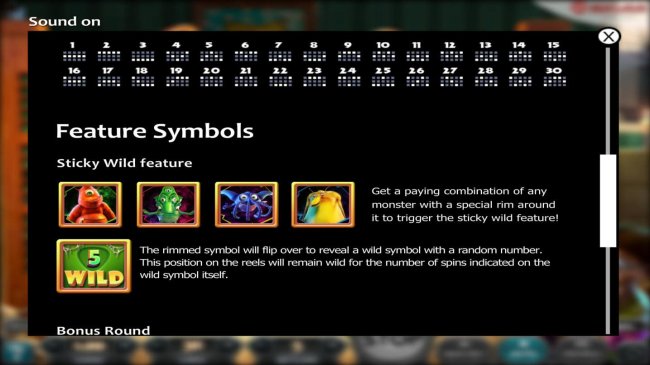 Feature Symbols by Free Slots 247