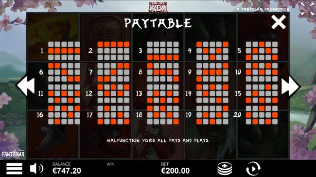 Paylines 1-20 - Free Slots 247