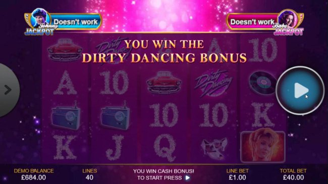 Dirty Dance Bonus triggered. by Free Slots 247
