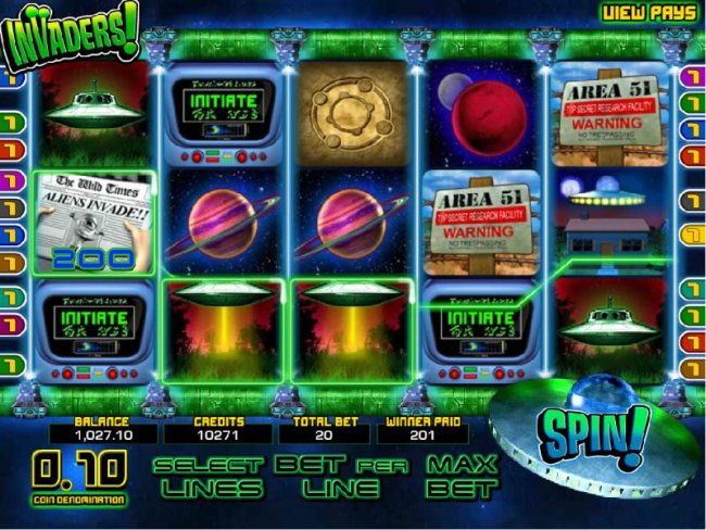 multiple winning paylines triggers a 209 coin payout by Free Slots 247