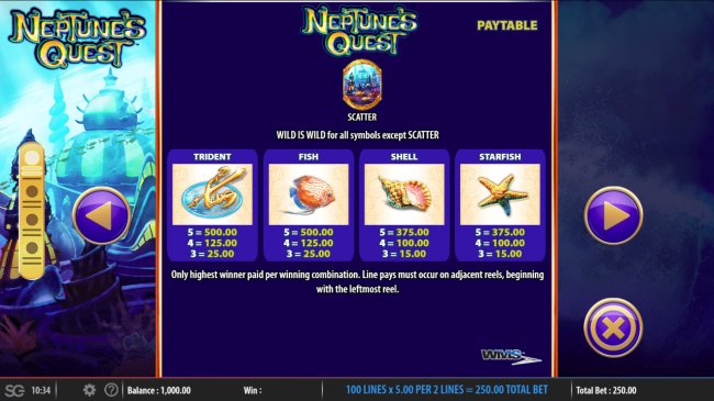 Neptune's Quest by Free Slots 247