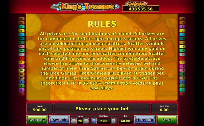 Free Slots 247 image of King's Treasure