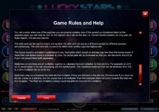 Casino Bonus Lister - Game Rules and Help - Part 2