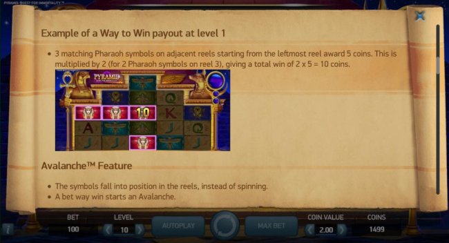 Example of a Way to Win payout at level 1 by Free Slots 247