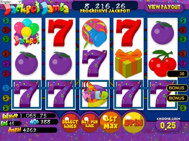 Free Slots 247 - bonus feature pays out 388 credits