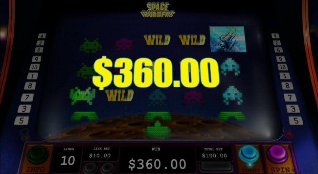The UFO Wild Feature leads to a 360.00 payout. by Free Slots 247