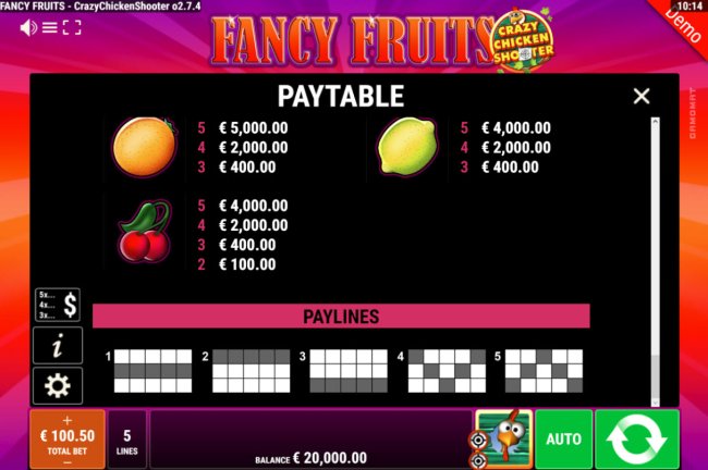 Free Slots 247 image of Fancy Fruits Crazy Chicken Shooter