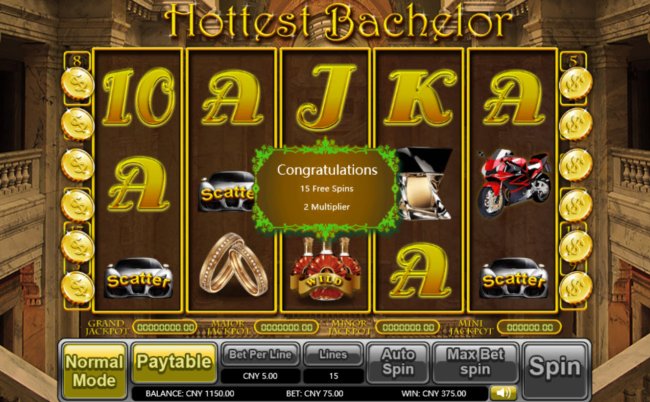 Scatter symbols triggers the free spins feature - Free Slots 247