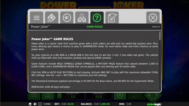 Power Joker screenshot