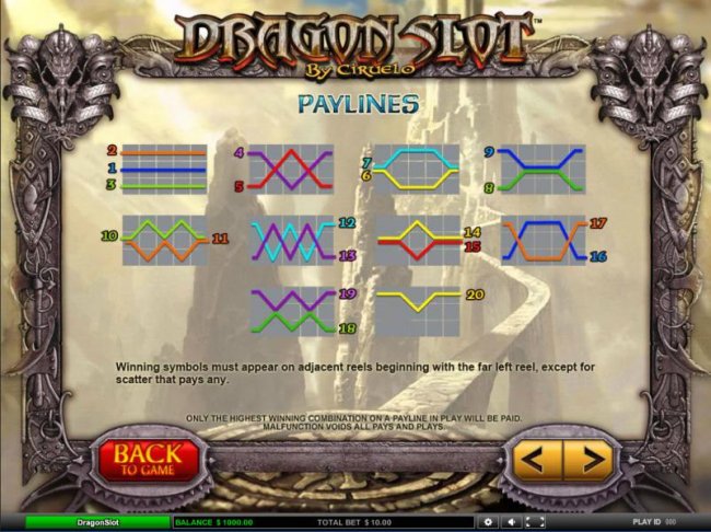 Free Slots 247 - payline diagrams