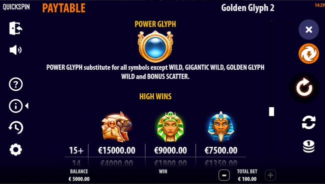 Golden Glyph 2 by Free Slots 247