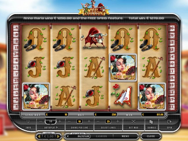 Free Slots 247 - Scatter win triggers the free spins feature